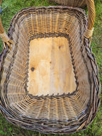 Wicker gathering basket 032r - NaturelyWoven wicker - handmade