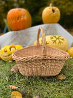 Wicker Kitchen Basket in Gold — handmade wicker basket