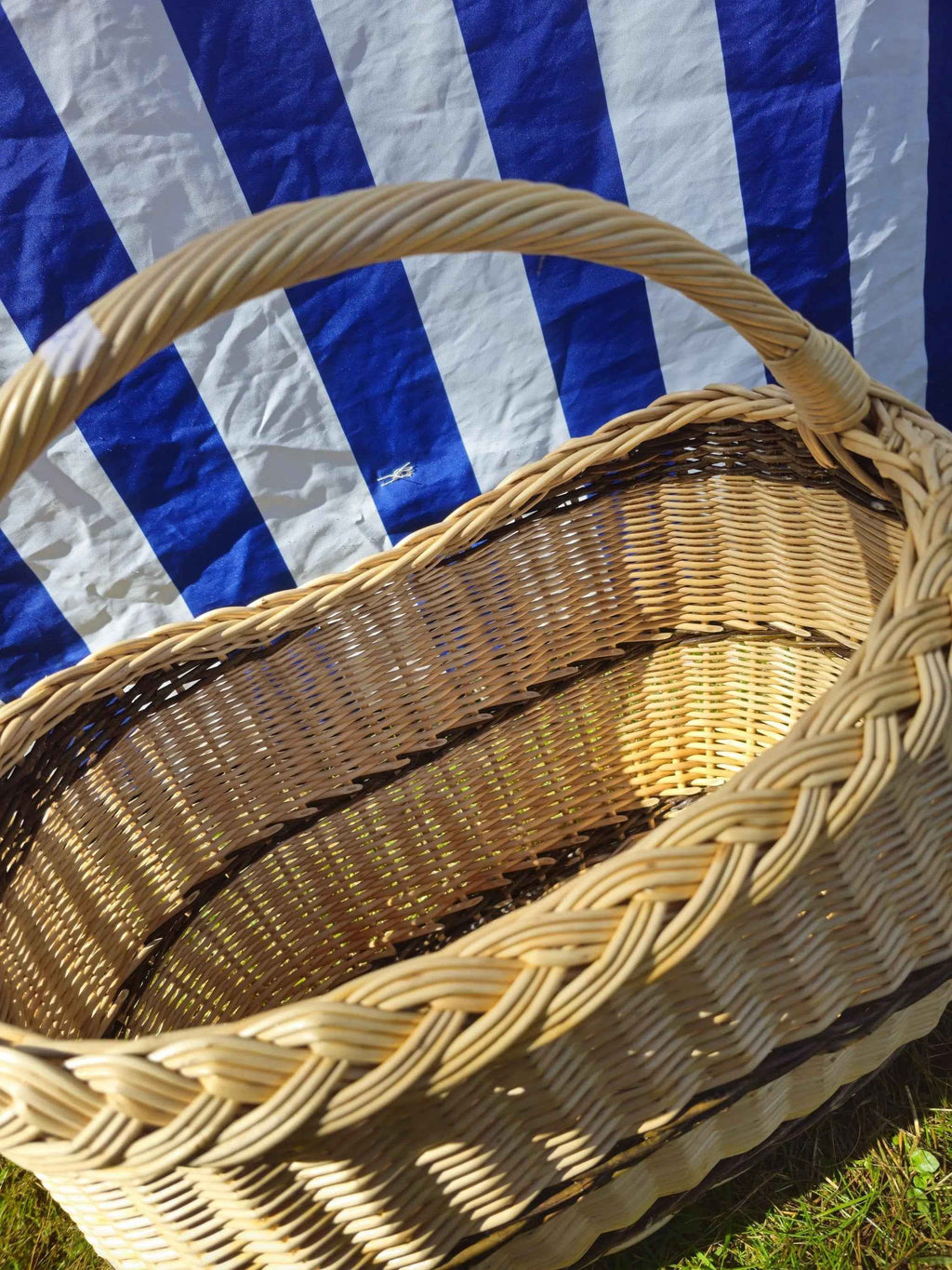 Wicker basket 027r - NaturelyWoven wicker - handmade